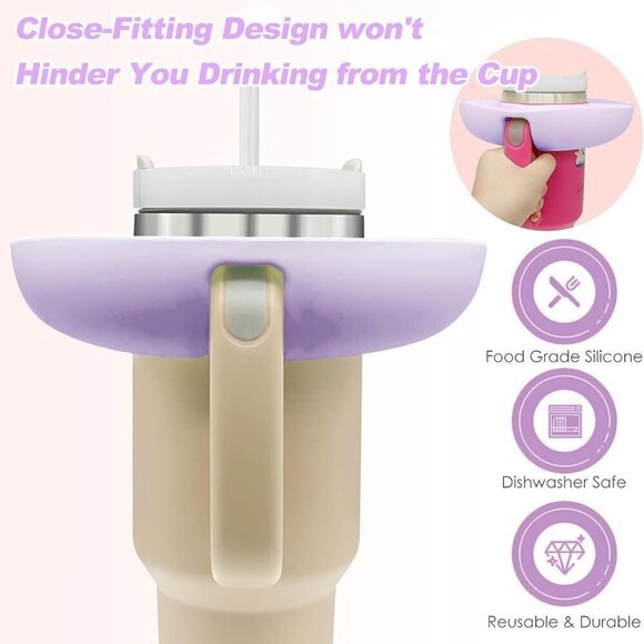 Snack Bowl for Stanley 30oz Tumbler Silicone Reusable Snack Tray ORCHID - Picture 3 of 4